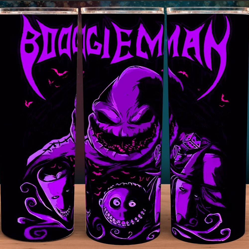 Oogie Boogie BoogieMan Nightmare Before Christmas Purple Tumbler 20oz